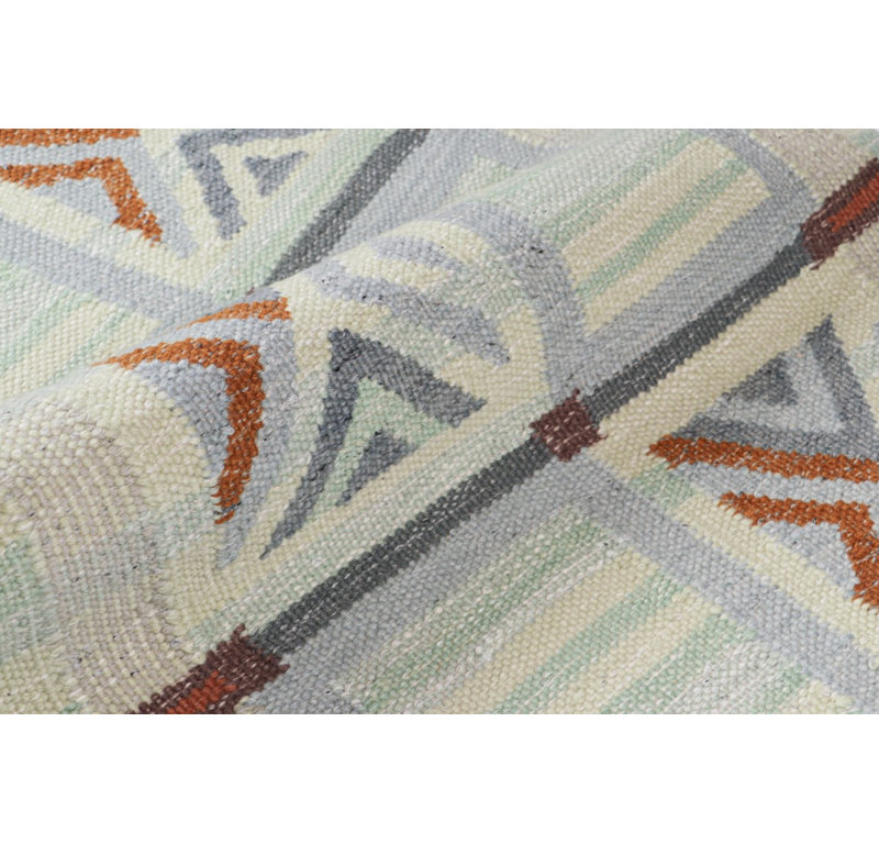 Scandinavian Wool Geometric Area Rug, Rectangle 8' x 10'