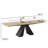 Extendable 63 to 94" 10-Seat Beige Sintered Stone Dining Table with Carbon Steel Base, Large Modern Rectangular Dining Room Table For Home, Kitchen, Living Room-837425701-830257066