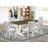 7-Piece Solid Wood Top Dining Set with 1-Table and 6-Upholstered Chairs with Lattice Back-1142529708-1142529709-1142529711