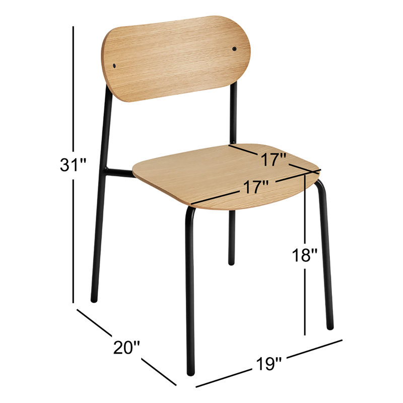 SideBySide Dining Chair, White Oak