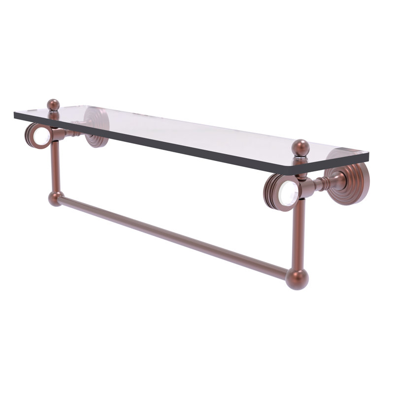 Tablette à support Jarrell, H 5,12 po x l 22 po x P 6,4 po, Cuivre antique