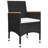  Dining Set Black, Cream White