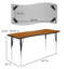 Ensemble de table d'activités pliable en stratifié ovale avec chaises 16 po Goddard-53749957-53749961