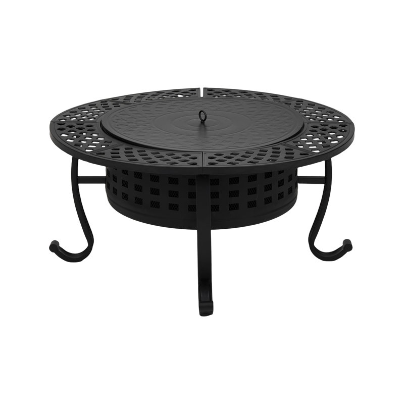 Round Iron Charcoal Fire Pit