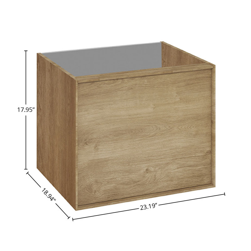 Wetherell Single Bathroom Vanity with Onix Basin, Natural/Gray, 23.19" W