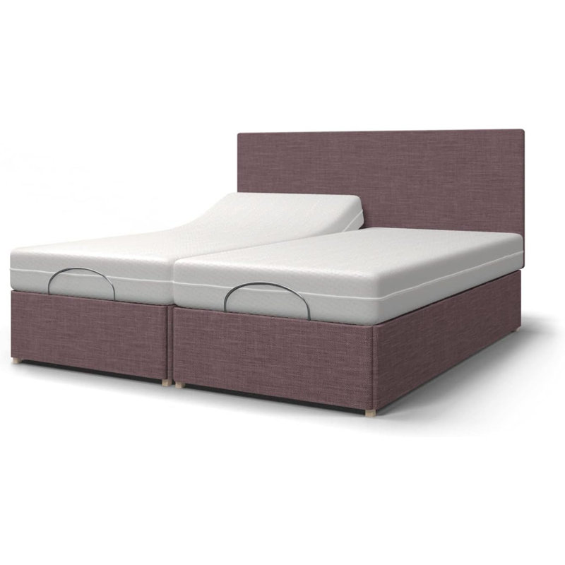 Majestic Electric Adjustable Bed with Memory Foam Mattress - Choice of Sizes & Colours, Super King (6'), Grape