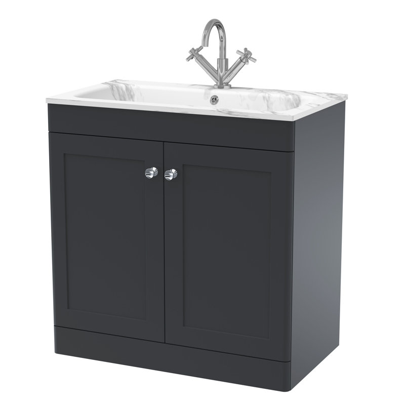 Classique Bathroom Vanity, Soft Black, 81 cm W