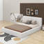 Grand lit tapissier au sol en velours-1636431985