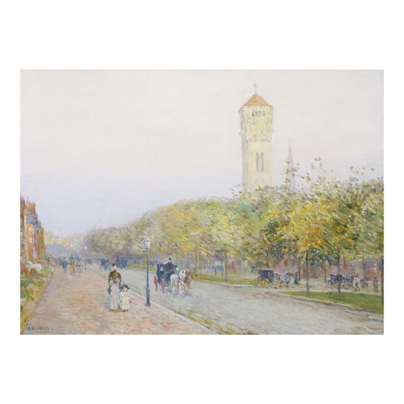 «Commonwealth Avenue Boston» par Childe Hassam - estampe numérique, H 16 po x l 20 po