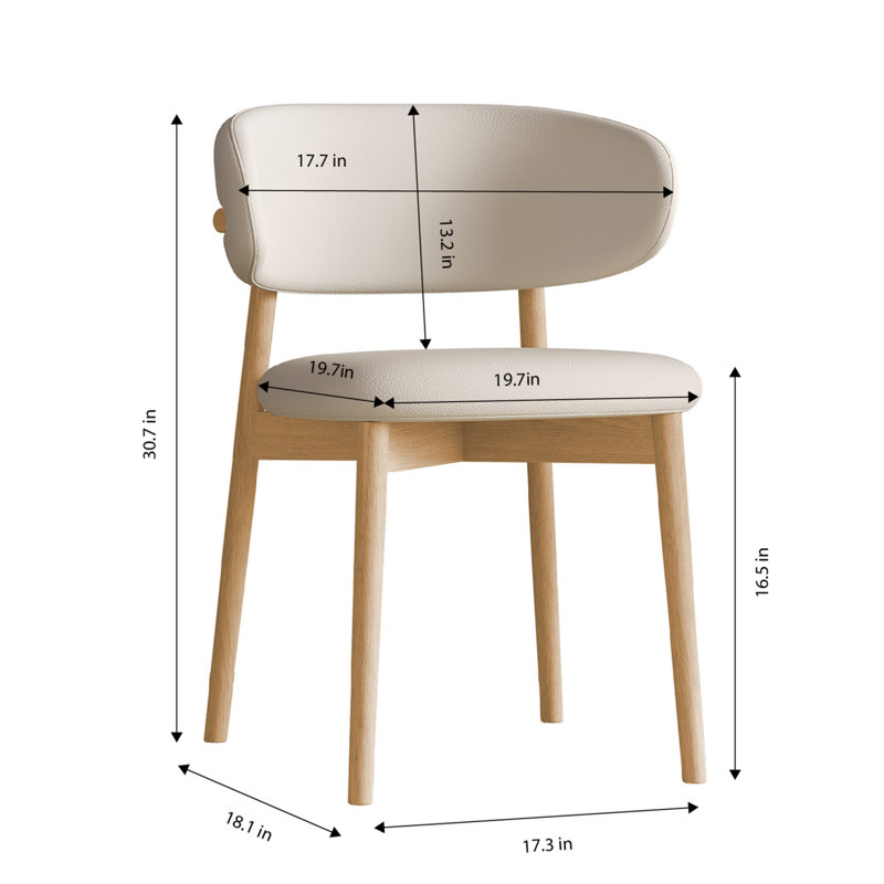 Chaise de salle à manger Mid-Century Modern