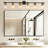 6-Light Bathroom Light Fixtures, 47Inch Black Gold Modern Vanity Lights With Clear Glass Shade, Bathroom Wall Lamp For Mirror Kitchen Living Room Hallway Bedroom-887115431