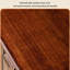 Armoire latérale de rangement murale en bois massif de style américain 55,12 po brun