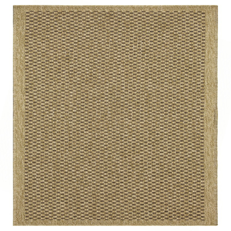 Earth GC_NTL1005 Jute/Mocha 5 Ft. 3 In. X 7 Ft. 3 In. Indoor/Outdoor Area Rug, Rectangle 5'3" x 7'3", Khaki