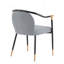 Chaise rembourrée moderne avec accoudoirs en métal-1063664032