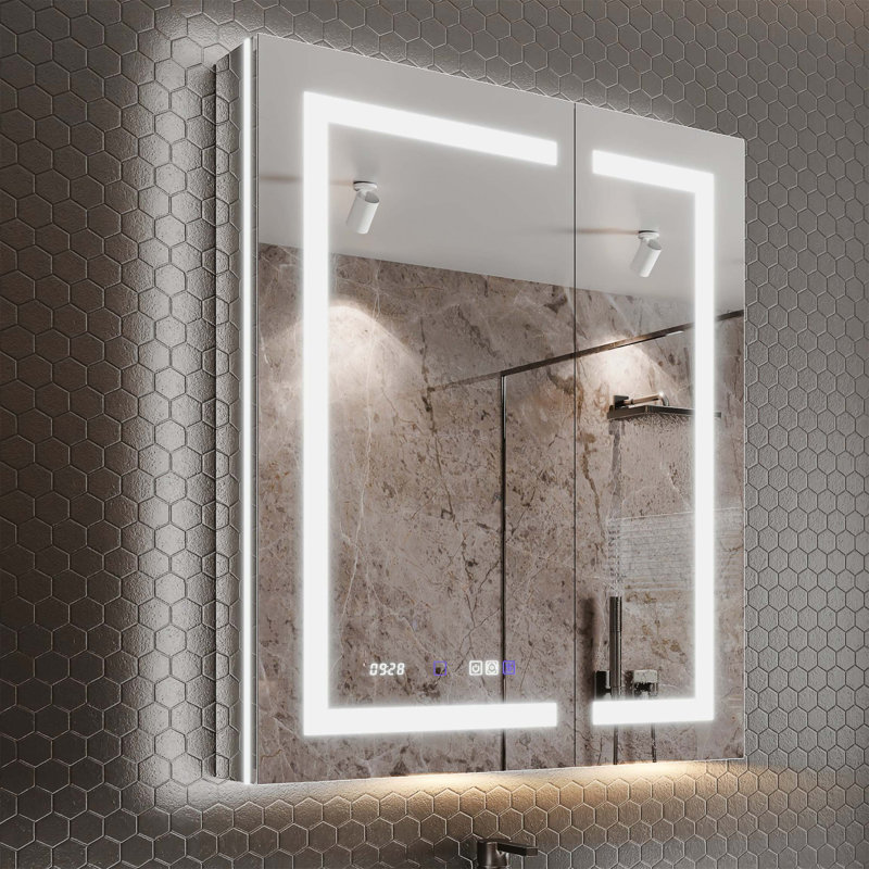 Armoire de rangement murale pour salle de bain, armoire à pharmacie, armoire de salle de bain moderne avec miroir