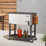 TRINITY 80 Qt./20 Gal. Stainless Steel Wheeled Cooler w/ Detachable Tub