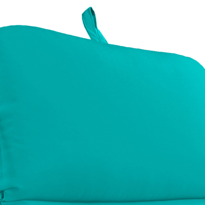 Sunbrella 74" x 22" Outdoor Chaise Lounge Cushion with Ties and Loop, Canvas Aruba