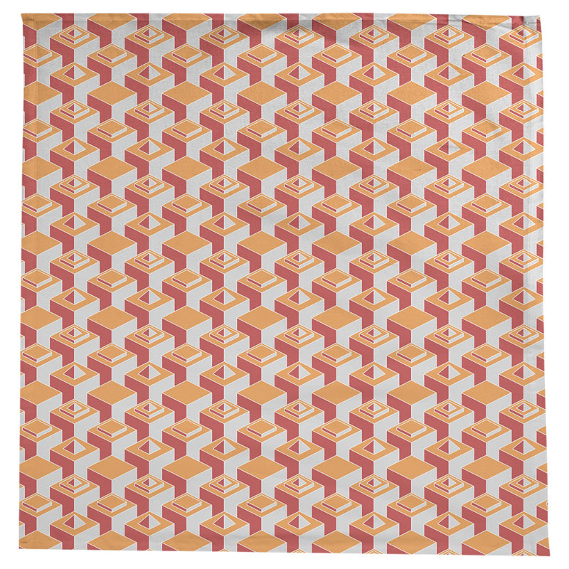 Nappe de gratte-ciels classiques, Orange/rouge