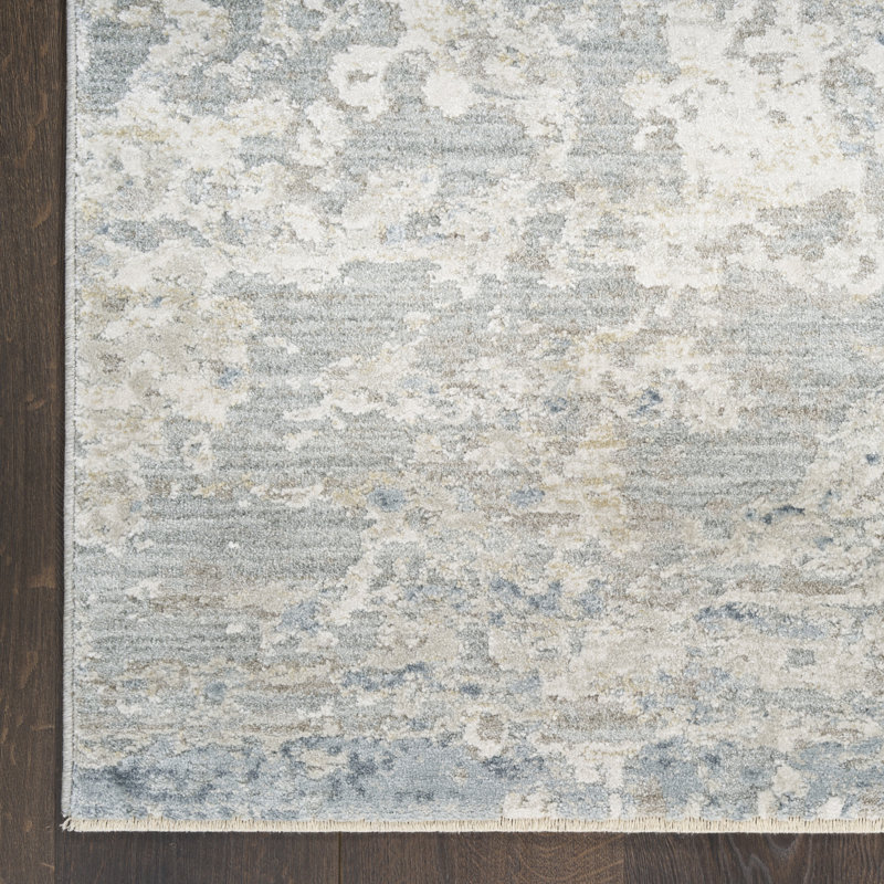 Greenes Blue Silver Modern Indoor Rug, Rectangle 7'10" x 10'2"