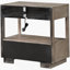 Table de chevet 2 tiroirs Taupe