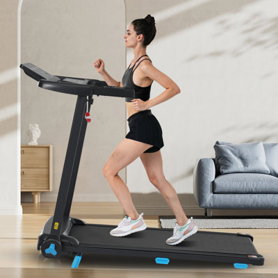 Treadmill with Incline, 3.0HP Quiet Foldable Treadmills for Home, 10.0MPH 300 LBS Weight Capacity Home Exercise Equipment Treadmills with Heart Rate Sensors,Type C & USB Charge Station ,Bluetooth