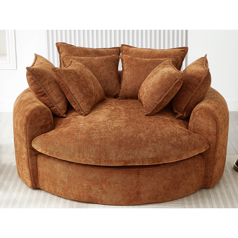 Chaise longue rembourrée, Orange