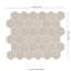 Carreau de mosaïque de plancher et de mur en porcelaine mate hexagonale 12 po x 12 po Sande-65370254