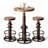 Jermeshia 2 - Person Pine Pedestal Dining Set-1888808958-1888808929