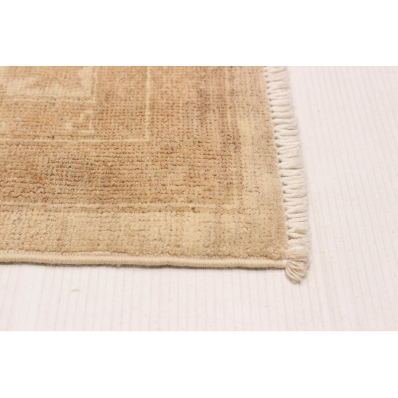 Tapis crème noué à la main unique 7 pi 10 po x 10 pi 1 po Chobi