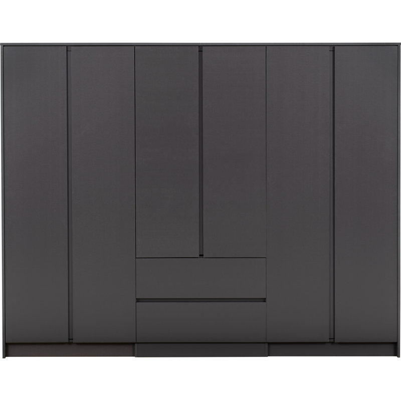 Braunstein 6 Door Wardrobe, Grey