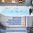 47.24"x27.56"Acrylic Thermostatic Whirlpool Massage Sector Freestanding One-Piece Seamless Adult Bathtub