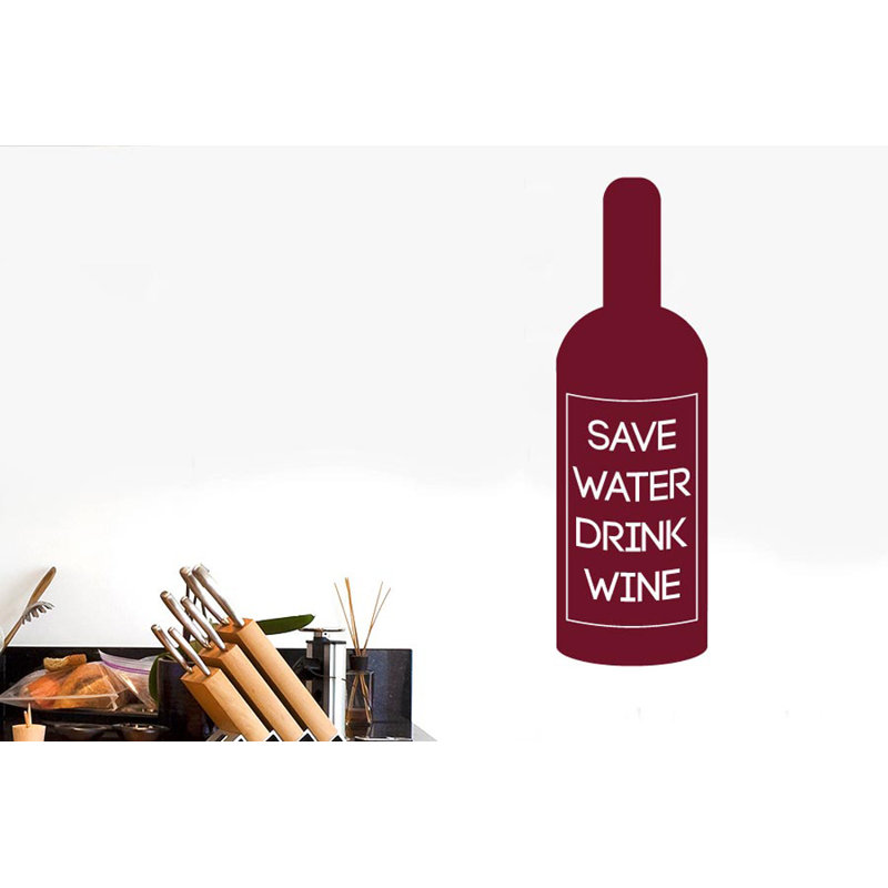 Non-Wall Damaging Wall Decal, Burgundy, Large