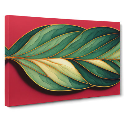 Unique Leaf - Wrapped Canvas Painting