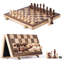 Échiquier pliant magnétique de 15 pouces avec pièces de 3 "King Staunton - ensemble en bois