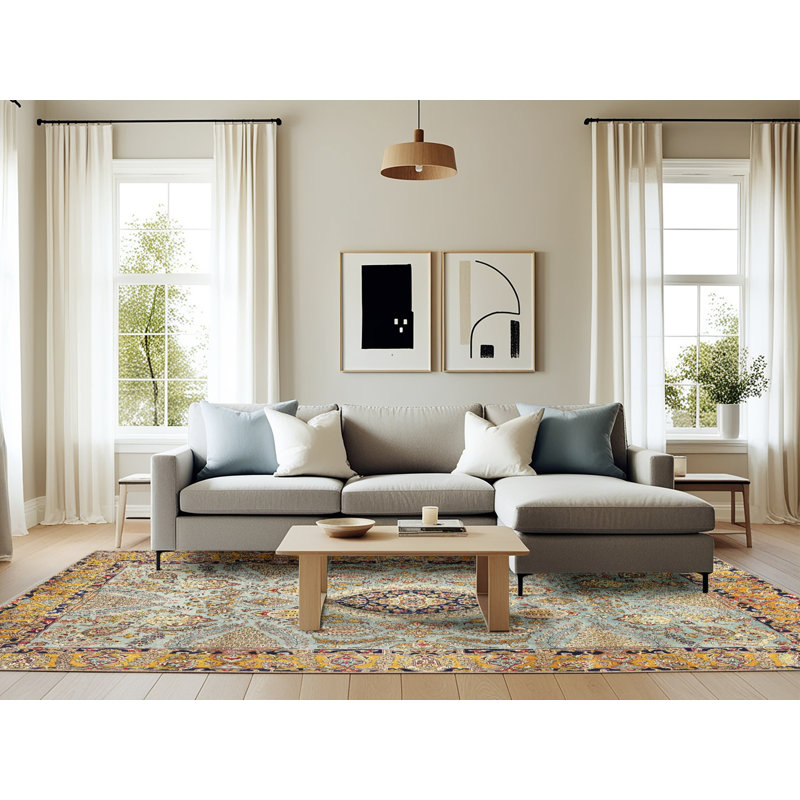 Oriental Indoor Rug, Rectangle 6' x 9'