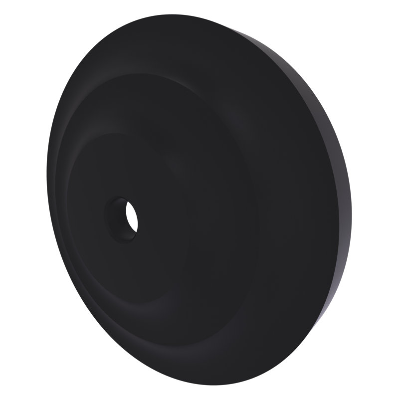 Écusson de rideau de douche leamore, Noir mat