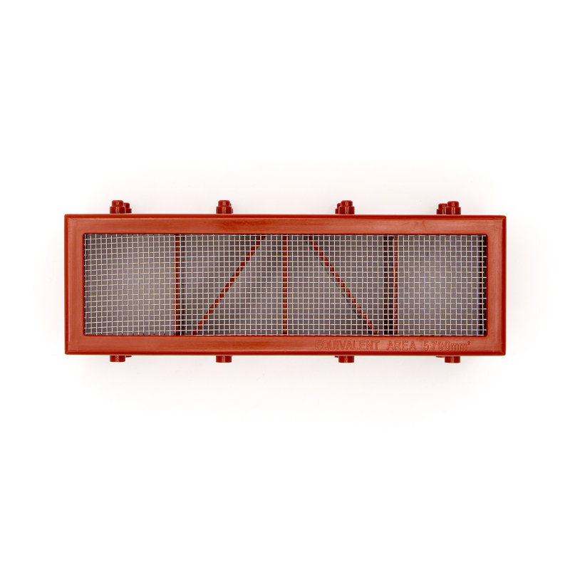 Borough Wharf 8cm W x 22cm L Plastic Vent Cover, Brick Red