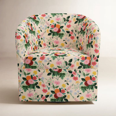 Pembroke Swivel Chair In Dahlia Multi