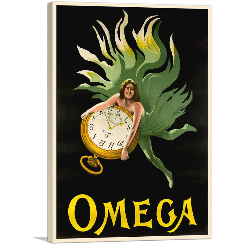 «Omega 1910» par Leonetto Cappiello - reproduction d'art sur toile tendue, H 40 po x l 26 po x P 1,5 po