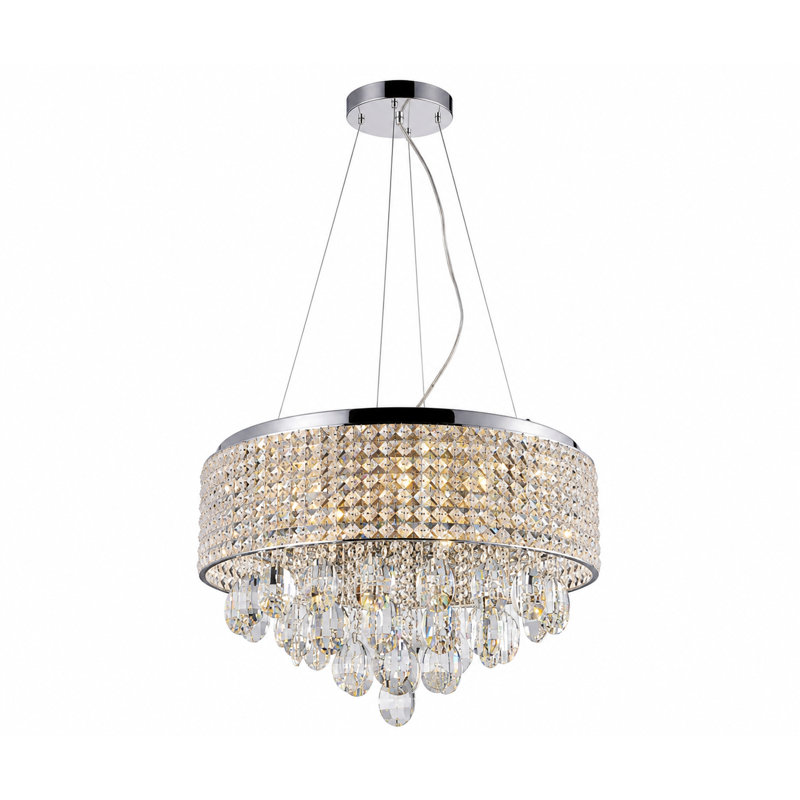 Lustre tambour en cristal 6 lumières Transitional