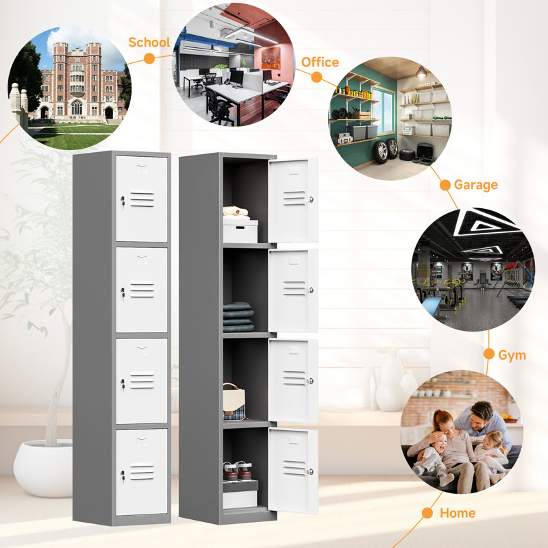 Marquay 15 po de largeur, Gris / blanc, 4 blanc gris porte