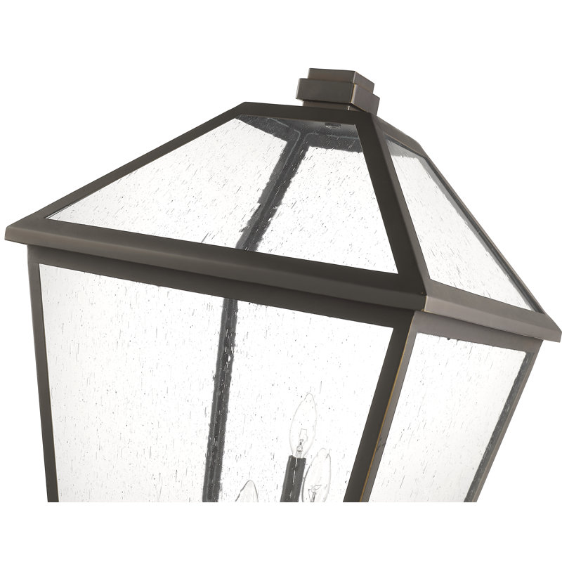 Luminaire d'extérieur sur pied 4 lumières Bien-Aime, Bronze huilé, Semé, H 116,75 po x l 19,5 po x P 19,5 po