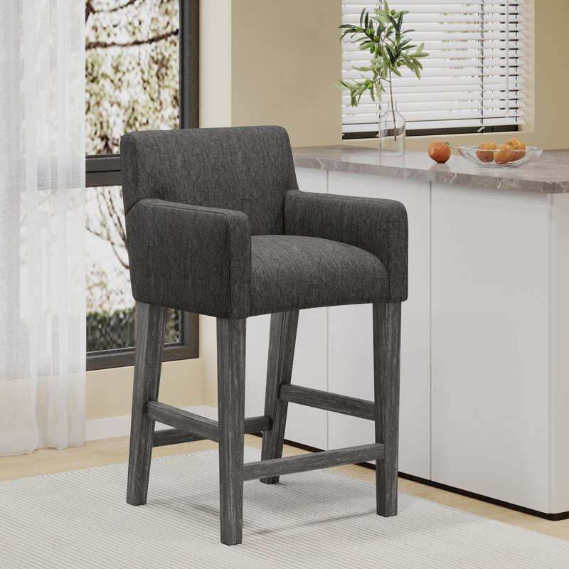Tabourets de bar confortables, revêtement gris anthracite, style contemporain pour les repas à la maison