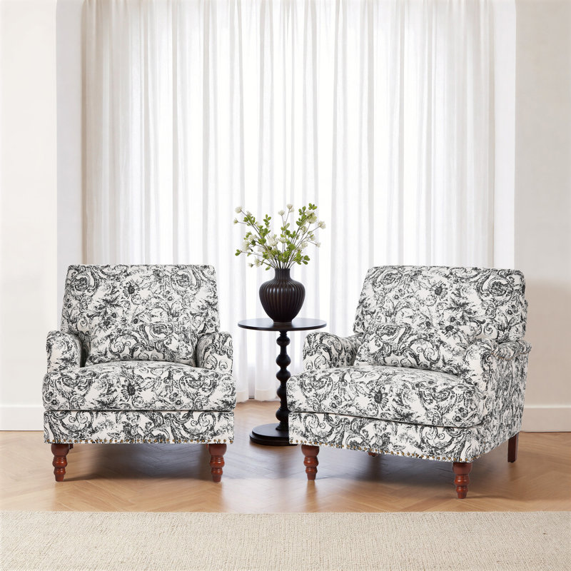Fauteuil rembourré, Chenille noire rococo
