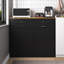 Armoire à déchets inclinable sur pied, armoire à linge de cuisine autoportante à l'épreuve des animaux de compagnie avec planche à découper, tiroirs de rangement pour déchets-95136634