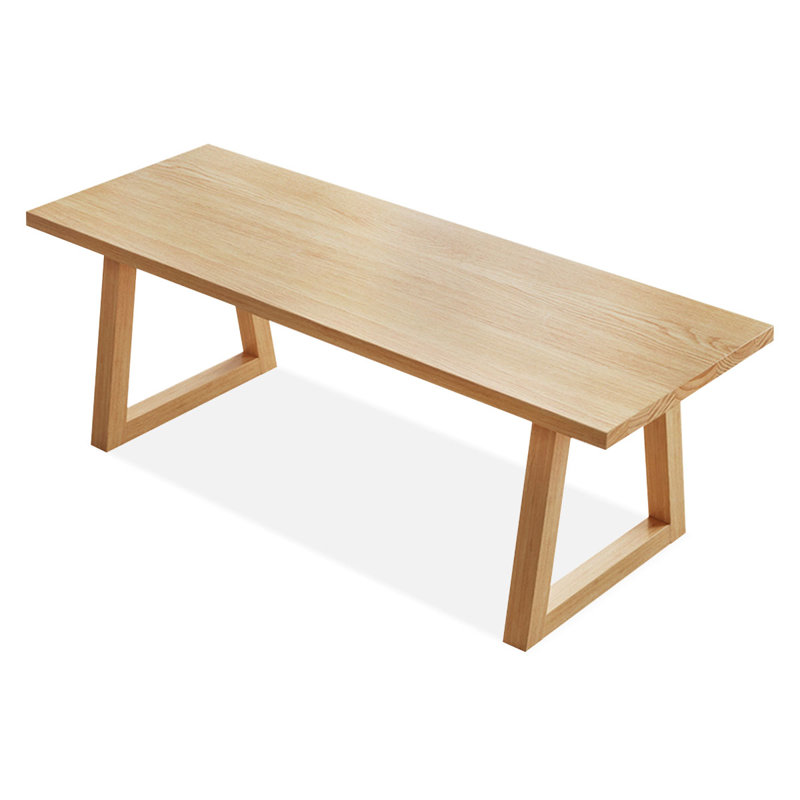 Bureau rectangulaire en bois massif Burlywood, H 29,53 po x l 78,74 po x P 31,5 po
