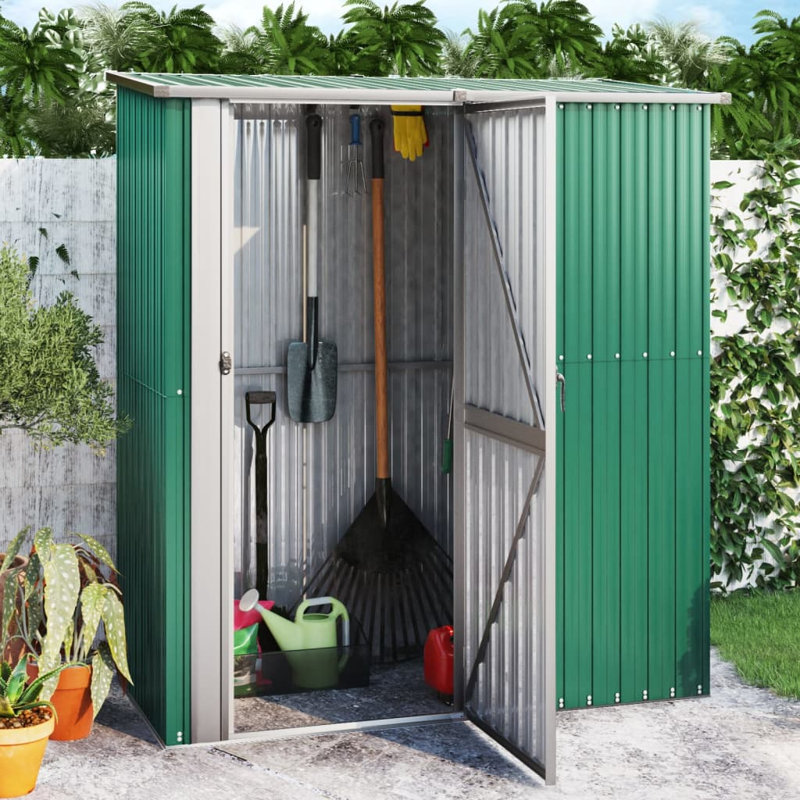 180.5 cm x 97 cm Amarius plastic tool shed, Green