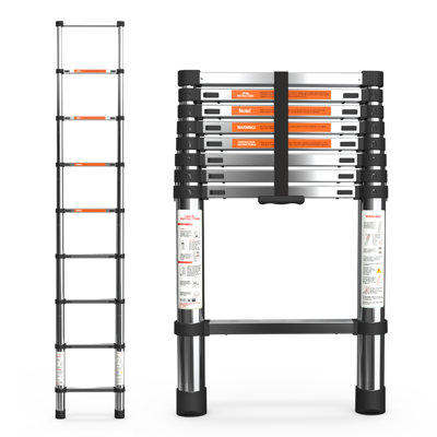 VEVOR Telescopng Ladder, 18.5 FT Alumnum One-button Retracton
