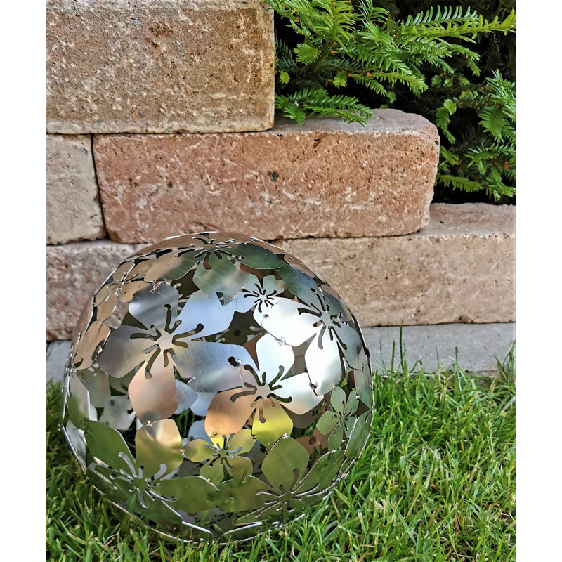 Charlann Stainless Steel Gazing Ball, 20cm H x 20cm W x 20cm D