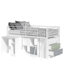 Leo Single (3') Metal Mid Sleeper Bed Frame with Built in Desk and Ladder